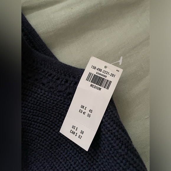 Abercrombie Crocheted Navy Tank - Picture 3 of 3